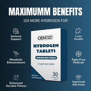 Tabletas Efervescentes de Hidrógeno Molecular H2 de Alta Concentración, Antioxidante Potente y Mejor Hidratación, Disolución Rápida, Gran Venta - Product Image 2