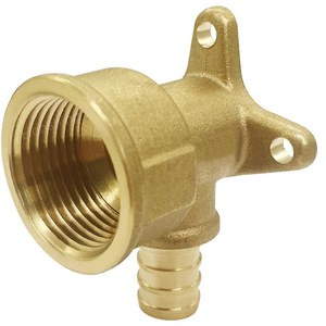 Raccords coudés à embout pour tuyaux PEX, adaptateur femelle NPT 1/2\" PEX x 3/4\", raccords à sertir <span class=keywords><strong>en</strong></span> laiton pour travaux de <span class=keywords><strong>plomberie</strong></span> avec tuyaux PEX - Product Image 3
