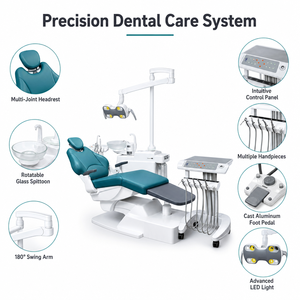 Unidad de Sillón Dental Eléctrico con Estructura de Acero, Respaldo Metálico y Base de Hierro Fundido para Clínica Dental - Suministro Mayorista de Fábrica - Product Image 3