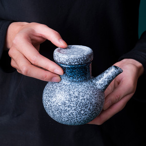 Botol Saus Kecap Keramik Retro Gaya Jepang Grosir dengan Tutup, Botol Saus Cuka Cabai yang Dapat Digunakan di Microwave untuk Restoran - Product Image 2