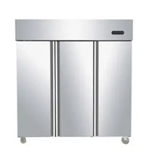commercial stainless steel upright freezer refrigerator fridge high capacity doors for hotel and restaurant