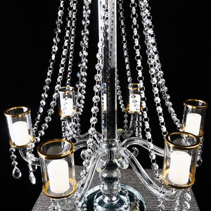 <span class=keywords><strong>Chandelier</strong></span> à 6 bras de support de fleurs, <span class=keywords><strong>chandelier</strong></span> boule de cristal, <span class=keywords><strong>chandelier</strong></span> pour décoration de table de mariage, <span class=keywords><strong>chandelier</strong></span> bon marché, en vente - Product Image 3