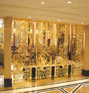 Décoration de bureau moderne Plaque solide en acier inoxydable Gravure laser Cloison d'écran - Product Image 3