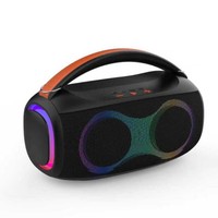 Altavoz Portátil de 30W para Fiestas al Aire Libre, Cine en Casa, con Luces RGB de Colores, Bluetooth Inalámbrico, Resistente al Agua IPX-6, para Computadora y Teléfono Móvil