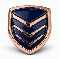 Emblème de voiture 3D en chrome en matériau ABS, autocollant extérieur universel pour véhicule, résistant à la décoloration, aux UV et à l'eau, logo de voiture
