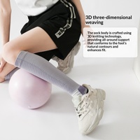 Chaussettes de compression en nylon tricoté Meikes pour le sport d'été, chaussettes longues élastiques pour la course et l'entraînement
