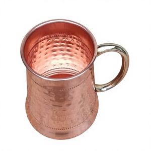 Vaso de Cobre Ecológico de Alta Calidad Directo de Fábrica con Asa de Latón, Accesorios de Cobre Hechos a Mano para Bebidas, Ideal para Regalo - Product Image 1