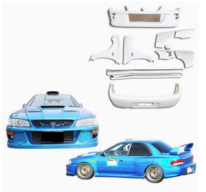 Labio delantero de fibra de vidrio de alta calidad para 93-01 para <span class=keywords><strong>Subaru</strong></span> Impreza GC8 4dr Sedan LS <span class=keywords><strong>WRC</strong></span> EE. UU. Modelo 98 Reemplazo de parachoques ancho - Product Image 1