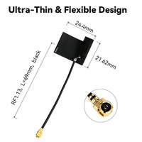 Antena Interna FPC de Doble Banda 2.4G 5.8G AX3000 con Interfaz U.FL MHF1 y Adhesivo 3M para Router, Hub y Hogar Inteligente IoT
