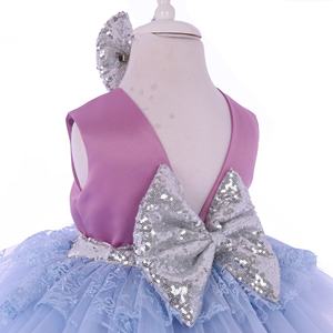 ชุดเดรสปาร์ตี้เด็กผู้หญิง1ขวบทันสมัยเดรสลูกไม้งานแต่งคอกลมลายดอกไม้สำหรับเด็กแรกเกิด - Product Image 6