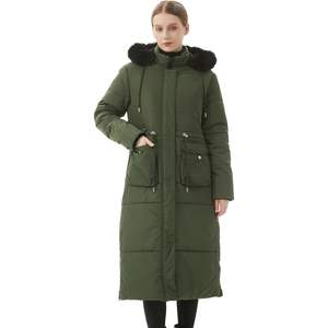 Manteau d'hiver long pour femme Moerdeng, imperméable, chaud, doudoune maxi, capuche amovible en fausse fourrure, parka - Product Image 3
