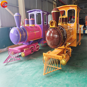 Nước vui chơi giải trí công viên Rides người lớn trẻ em trẻ em điện theo dõi <span class=keywords><strong>Train</strong></span> hơi nước đầu máy trên đường ray cho bán - Product Image 6