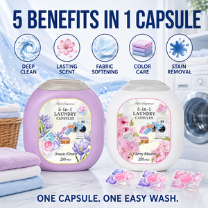 Capsules de lessive concentrées premium 5 en 1 parfumées au camélia pour l'exportation en gros, avec un nettoyage en profondeur et un parfum longue durée - Product Image 2