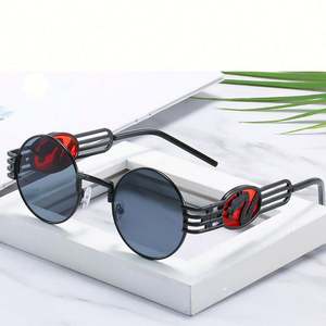 Gafas de Sol Redondas de Metal Estilo Steampunk, Vintage, Punk, para Hombre y Mujer, Protección UV400, Gran Venta 2021 - Product Image 3