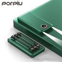 PORPIU prix d'usine Portable Power Bank 10000Mah double entrée USB type-c charge rapide pour iPhone personnalisé OEM