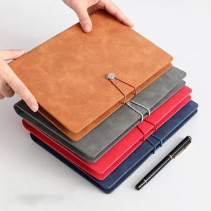 Custom Printed Logo Business Notebook Gift Set Soft Hardcover PU Leather <b>Paper</b> A5 Loose-<b>Leaf</b> Versatile Office School Diary - Product Image 2