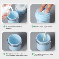 Pot pompe sans air rechargeable vide 15ml 30ml 50ml en plastique cylindrique avec couvercle à vis pour crème contour des yeux et emballage cosmétique