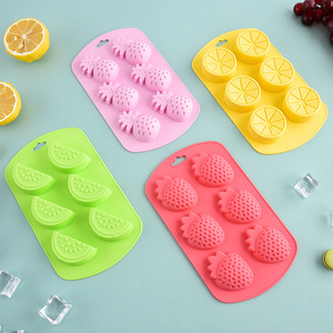 Juego de Bandejas para Cubitos de Hielo con Forma de Frutas de Verano, Moldes de Silicona con Forma de Sandía y Fresa - Product Image 3