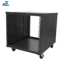 Armoire murale portable 12U pour rack ouvert avec roulettes, indice de protection IP20, en acier SPCC, conforme aux normes ANSI/EIA, certifiée CE/RoHS