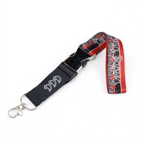 Porte-clés personnalisé en polyester par sublimation, cordon de sécurité, bracelet de poignet, porte-badge