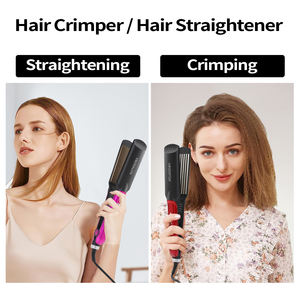 Fer à lisser électrique ondulations et fer plat <span class=keywords><strong>pour</strong></span> sertir les <span class=keywords><strong>cheveux</strong></span> Vente en gros d'usine directe en titane - Product Image 3