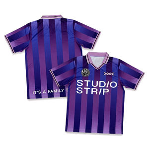 เสื้อฟุตบอลของผู้ชายแบบคลาสสิกย้อนยุคเสื้อแห้งเร็วพิมพ์โลโก้และชื่อ - Product Image 6