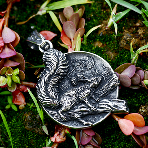 SS8-899P acier inoxydable écureuil <span class=keywords><strong>pendentif</strong></span> 3D rond haute qualité bijoux pour hommes Animal <span class=keywords><strong>sanglier</strong></span> <span class=keywords><strong>pendentif</strong></span> bijoux en gros - Product Image 1