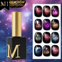 Kit de vernis à ongles gel effet œil de chat Hema TPO Free Formula Galaxy Shimmer, vernis à ongles gel magnétique effet œil de chat Aurora personnalisable pour salon de manucure