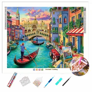 R-DP001 Dropshipping Diamond Embroidery Gift Set Mosaic Art DIY 5D Custom Landscape Diamond Paintings