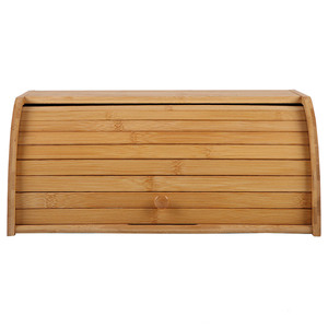 उच्च गुणवत्ता वाले बांस की रोटी बॉक्स नक्काशीदार आयत के आकार के रसोई खाद्य भंडारण कंटेनर थोक रोटी कीपर - Product Image 2