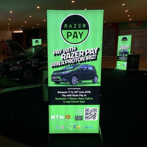 Khung nhôm cao cấp LED Backlit biểu ngữ đứng hai mặt seg vải hộp Đèn hiển thị cho gian hàng triển lãm - Product Image 3