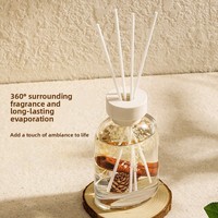 Diffuseur de parfum d'ambiance sans alcool, écologique, avec fleurs séchées, en bouteille de verre, sans flamme, pour aromathérapie, ensemble de parfum d'intérieur
