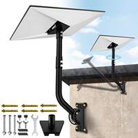 Support mural réglable robuste Starlink Gen3 anti-corrosion pour poteau incurvé – Réception de signal stable