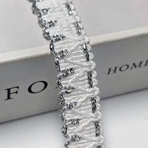 ผ้าม่านลายกำแพงเมืองจีนขนาดเล็ก ขอบสีทองเงิน <span class=keywords><strong>1</strong></span>.3 ซม. แบบทอหอม กลิ่นอายธรรมชาติ เป็นมิตรกับสิ่งแวดล้อม ตกแต่งขอบเสื้อผ้า ทำมือ - Product Image 4