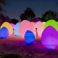 Ballons d'oeufs luminescents inductifs lumière LED interactive publicité gonflables pour les Festivals mariage Installations décoratives