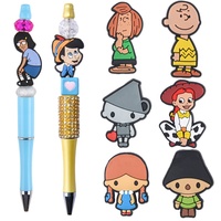 Nouvelles perles de luxe personnages Flintstones, perles focales en PVC de dessin animé à faire soi-même, perles focales en silicone 3D pour la fabrication de stylos, vente en gros