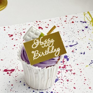 Decoraciones acrílicas de feliz cumpleaños con miel y dulzura, decoración dorada para pastel de cumpleaños, adorno para pastel de fiesta. - Product Image 2