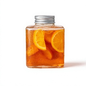 Pot carré transparent V500-33 de 500 ml avec ouverture large de 65 mm, emballage personnalisable, adapté aux boissons, sans danger pour les aliments et étanche - Product Image 1