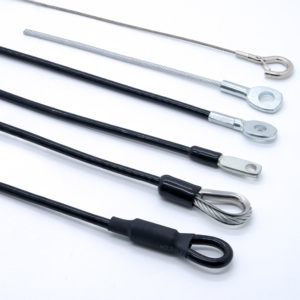 PVC 및 PU 코팅 스틸 와이어 로프 스테인레스 스틸 터미널 낙하 방지 조명 안전 로프 광산 램프 조명 액세서리 용 - Product Image 1