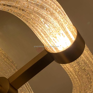 Lampada da Parete in Vetro con Polvere Dorata in Stile Moderno, Lampada Decorativa per Soggiorno, Hotel, Ristorante, Lobby o Villa - Product Image 4