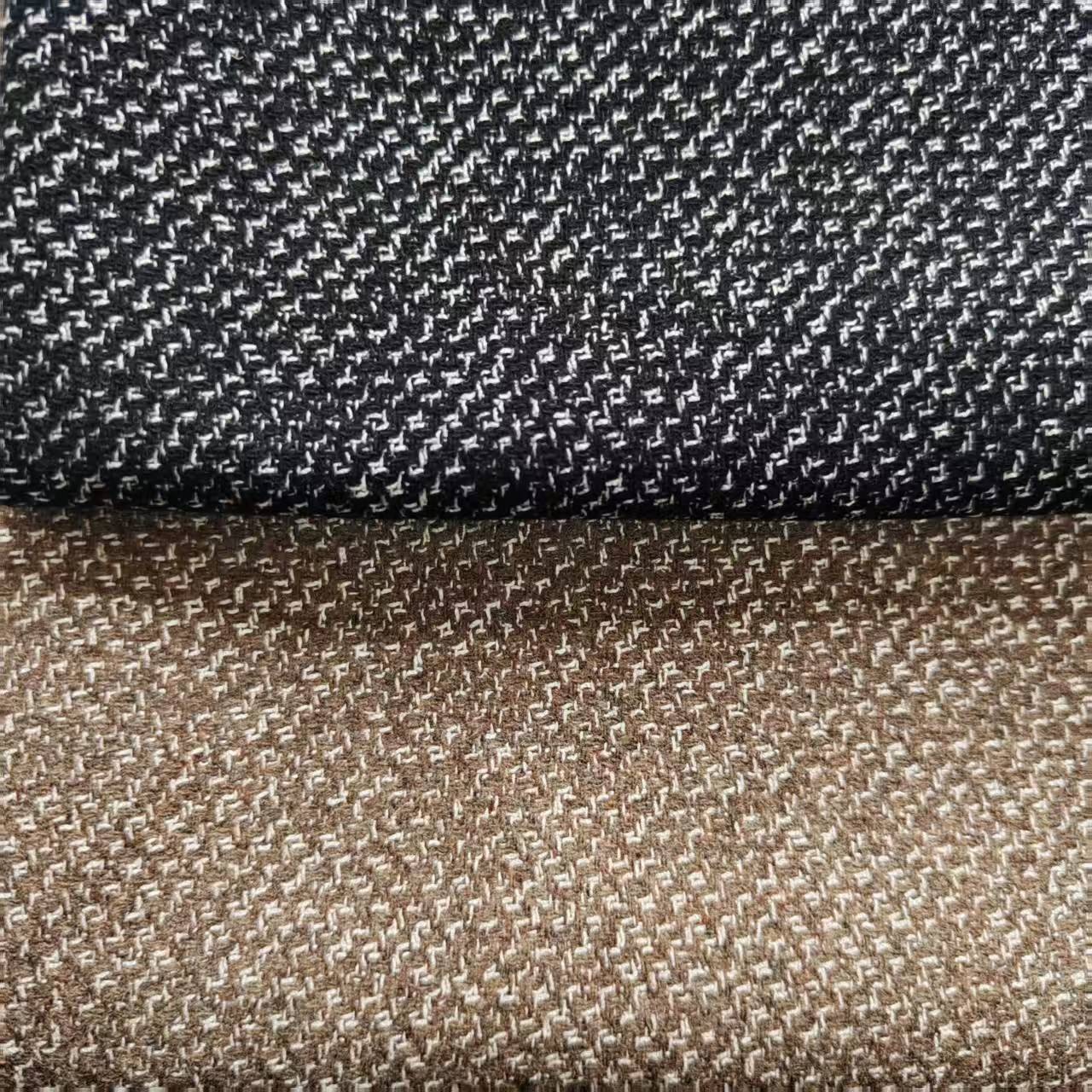 805g/m30wool 15viscose 5spandex Twill Tweed Wool Feel Single-sided Fabric with Composite Lining for Clothing and Home Textiles