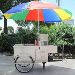 Chariot de barbecue mobile en acier inoxydable et aluminium JX-HS120B, chariot à hot-dogs avec équipement de restauration rapide, certifié CE 110V/220V - Product Image 3
