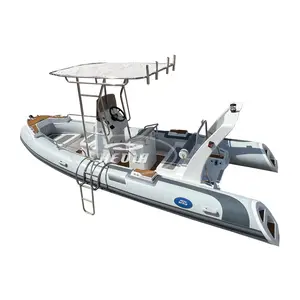 5.8m rigid inflatable boat center console boat fiberglass rib boat 19 ft