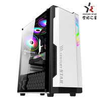 Boîtier de PC de jeu de tour moyenne personnalisé OEM avec ventilateurs de refroidissement en alliage d'aluminium RGB et lumières LED pour carte mère M-ATX