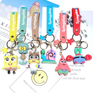 Llavero 3D de <span class=keywords><strong>Bob</strong></span> <span class=keywords><strong>Esponja</strong></span> y Patricio Estrella, Colgante de Plástico <span class=keywords><strong>Kawaii</strong></span> para Mochila, Llaves de Coche, Regalos para Parejas - Product Image 4