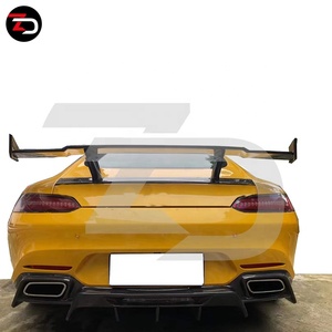 Venta caliente ZD estilo fibra de carbono Kit de carrocería para <span class=keywords><strong>AMG</strong></span> GT GTS <span class=keywords><strong>GTC</strong></span> 2017-2021 con Spoiler delantero labio trasero falda lateral labios ala - Product Image 5