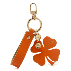 Leather Black Clover Bag Charm Gift Pendant Luck Keyring Metal Bell Heart Decoration <strong>Key</strong> <strong>Chain</strong> Four Leaf Clover Keychain Leather - Product Image 4