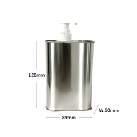 RunLin Premium 500ml RVS Vierkante Verpakking met Drukknopdeksel voor Parfum, Lotion en Cosmetica