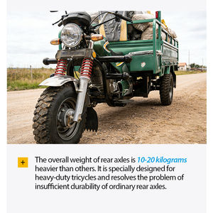 Tricycle à <span class=keywords><strong>3</strong></span> roues <span class=keywords><strong>300CC</strong></span> à refroidissement par eau - Moto cargo à essence durable, <span class=keywords><strong>scooter</strong></span> motorisé pour adultes - Product Image 5