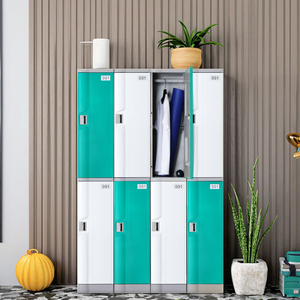 Armoire de rangement moderne pour salle de sport à domicile 2025 à 12 portes avec serrure électronique, design étanche et écologique pour vêtements et usage domestique - Product Image 4